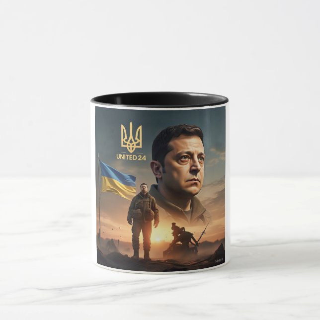 Zelenskyy Ukrainian President Coffee Mug (Center)