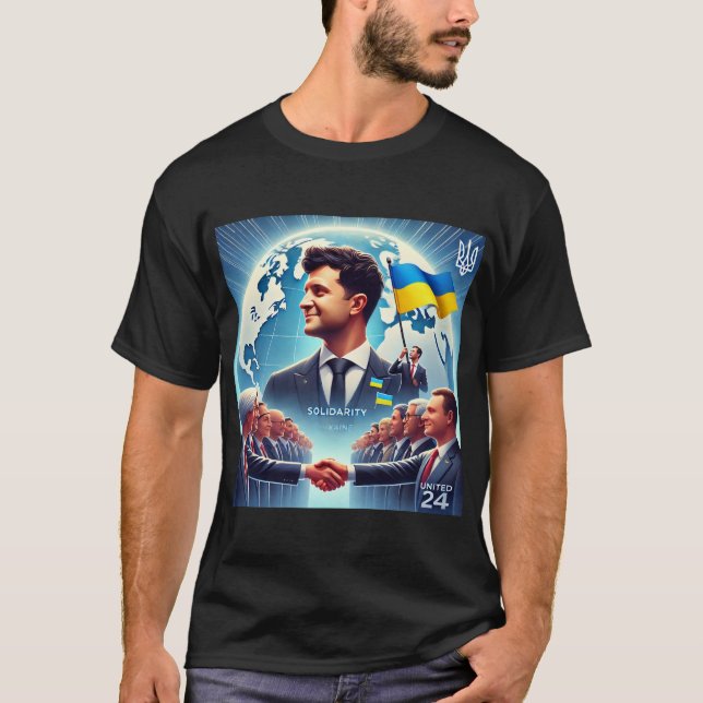 Zelenskyy Uniting The World Leaders T-Shirt (Front)