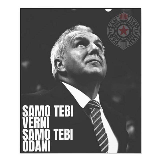 Zeljko Obradovic ZOC Partizan Photo Print (Front)