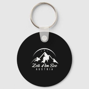 Zell am see austria ski resort skiing snowboarding keychain