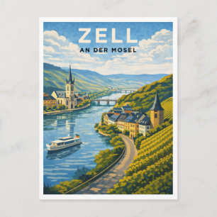 Zell Germany Vintage Travel Art Postcard