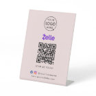 Zelle QR Code Payment | Scan to Pay Business Pink