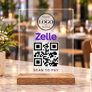 Zelle Scan to Pay Tabletop Display