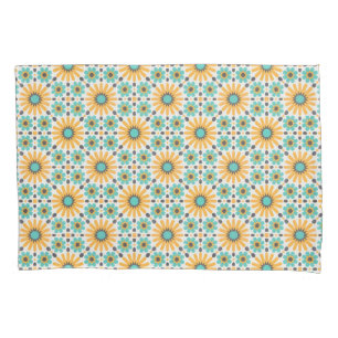 Zellige Radiance: Colorful Andalusian Geometry Pillowcase