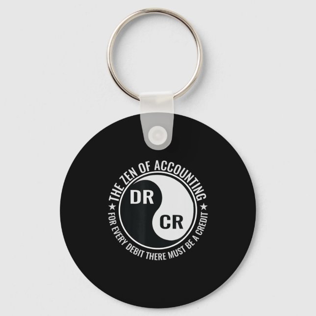 Zen Accounting Major Degree Funny Accountant Keychain (Front)