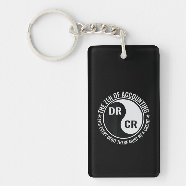 Zen Accounting Major Degree Funny Accountant Keychain (Front)