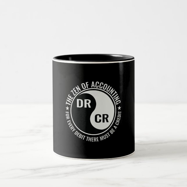Zen Accounting Major Degree Funny Accountant Two-Tone Coffee Mug (Center)