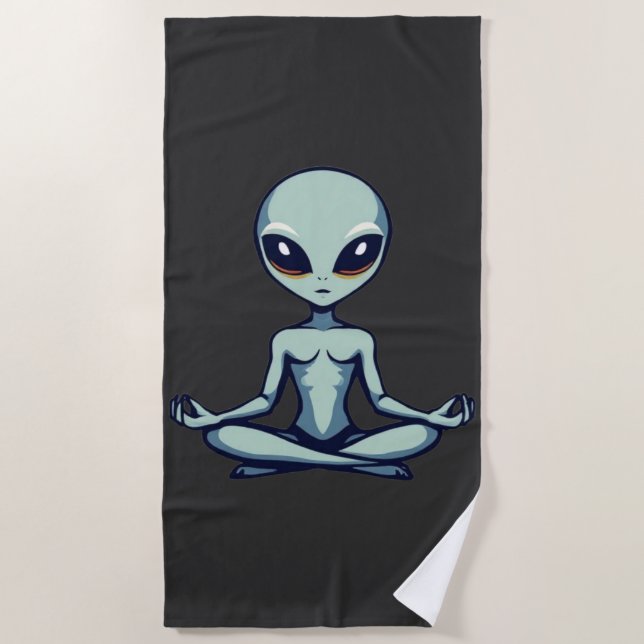 Zen Alien Beach Towel (Front)