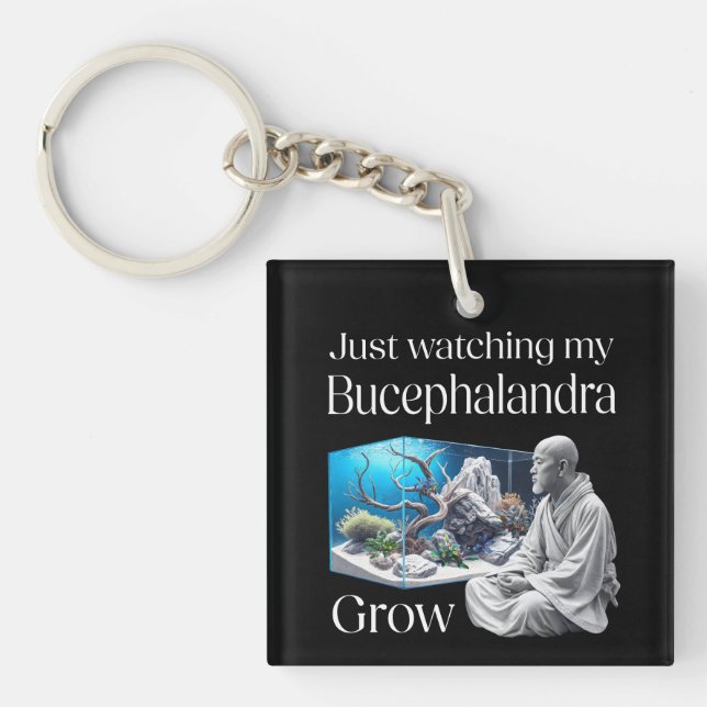 Zen and Bucephalandra – The Art of Aquascaping Keychain (Front)
