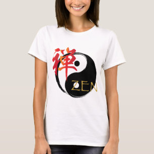 Zen and Yin Yang Symbol Women's T Shirts