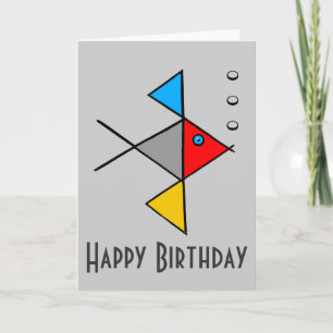 Zen Angel Poisson Bonne carte d'anniversaire