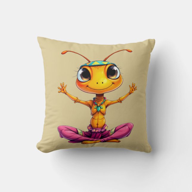 Zen Ants  Throw Pillow (Front)
