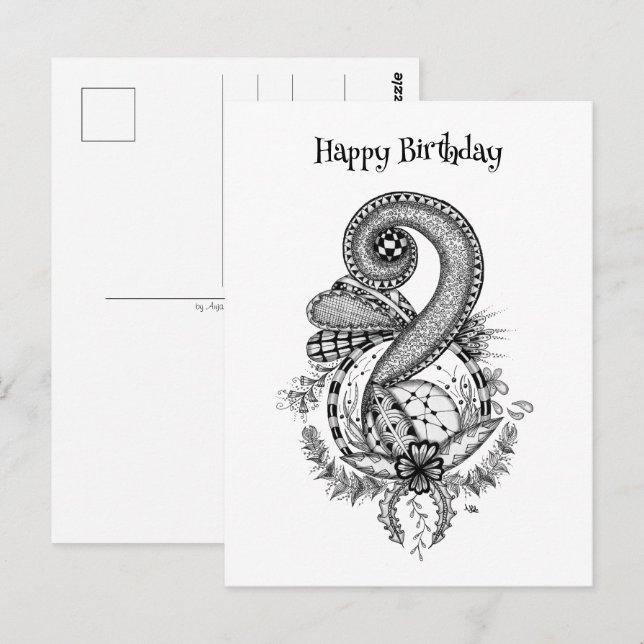 Zen Art: Floral Motif - Postcard (Front/Back)