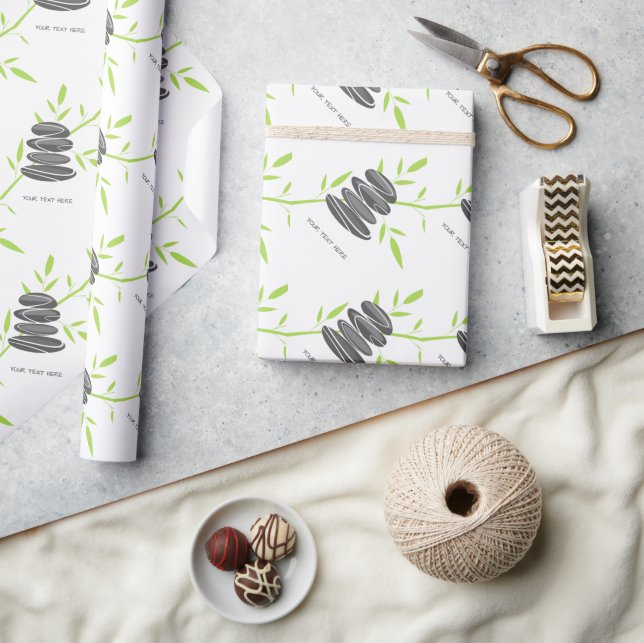 Zen art pebble stones stacking wrapping paper (Crafts)
