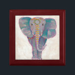 Zen Asian Elephant Gift Box<br><div class="desc">Zen Asian Elephant. Artist: Chariklia Zarris. Image ID: 107597GG.</div>