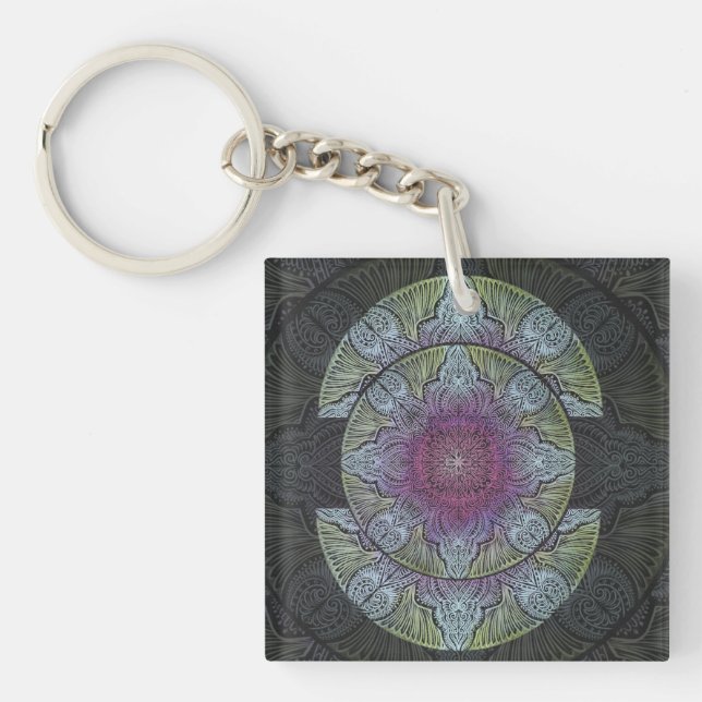 Zen Awakening, reiki, healing, chakra Keychain (Front)