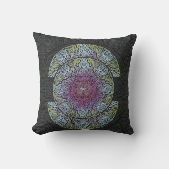 Zen Awakening, reiki, healing, chakra Throw Pillow (Front)