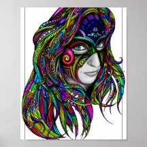 Zen-B Rainbow — Colourful Zen Doodle Art Poster