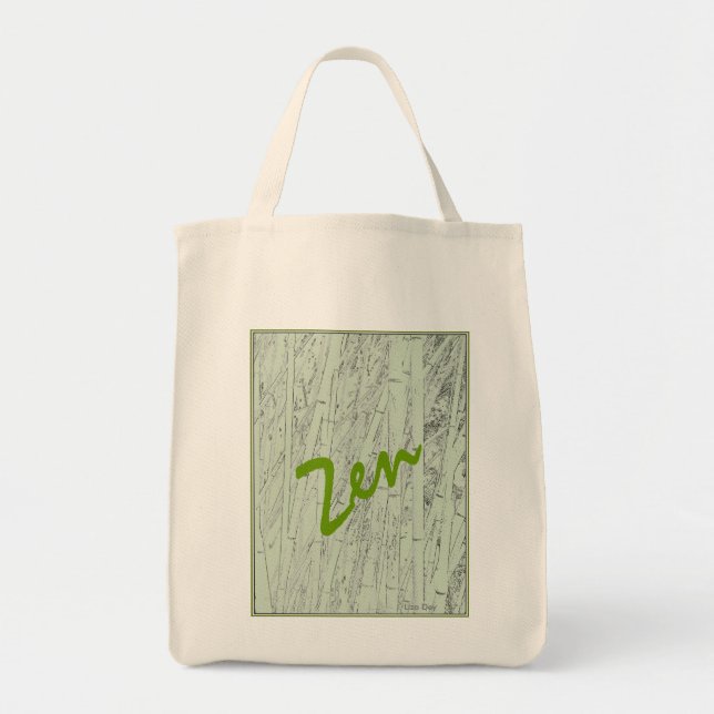 ''Zen Bamboo'  Canvas Tote Bag (Front)