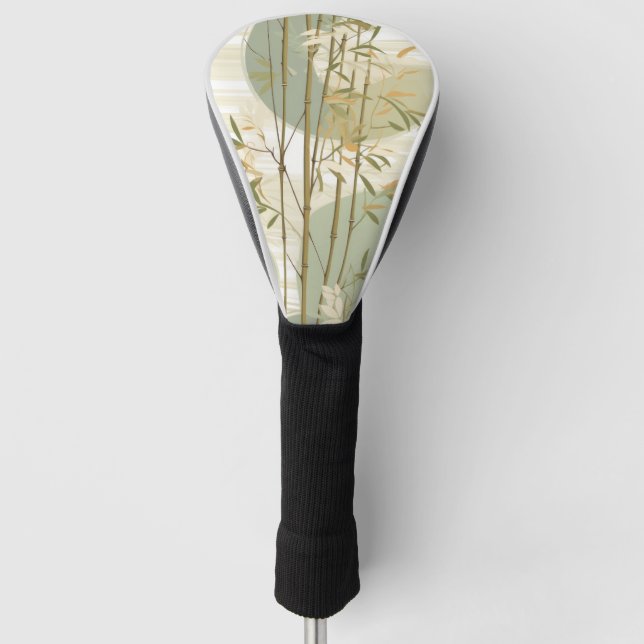 Zen Bamboo Forest Botanical Pattern (3) Golf Head Cover (Front)