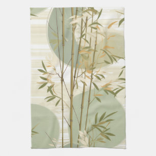 Zen Bamboo Forest Botanical Pattern (3) Kitchen Towel