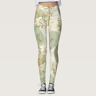 Zen Bamboo Forest Botanical Pattern (3) Leggings