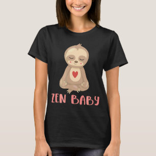Zen Basloth Yoga Meditation Nap Sloth T-Shirt