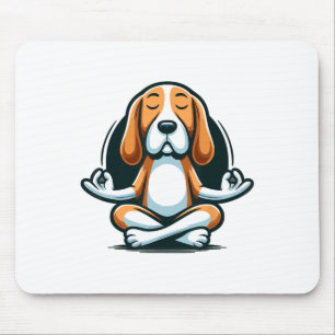 Zen Beagle Lance Canine Calmness Apparel  Mouse Pad