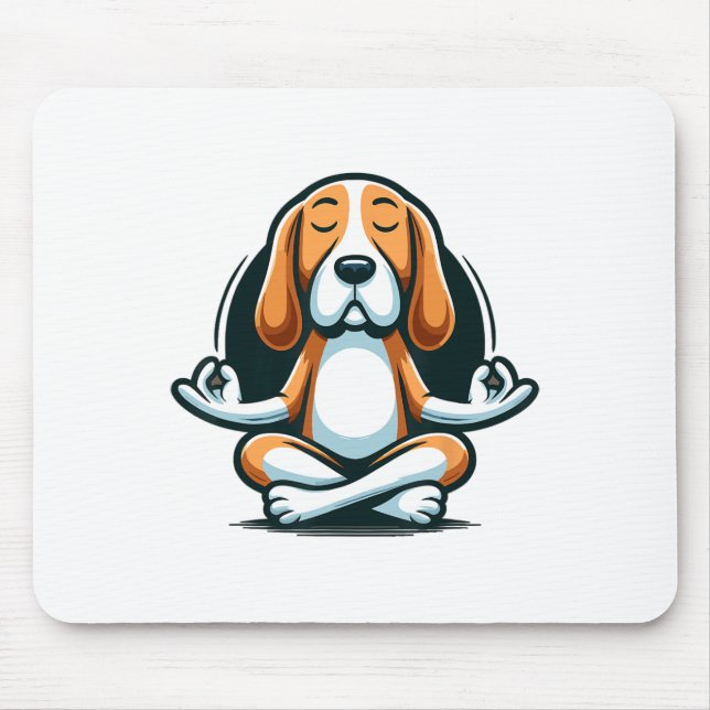Zen Beagle Lance Canine Calmness Apparel  Mouse Pad (Front)