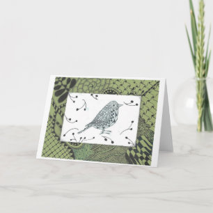 Zen Bird Toutes les occasions Salutation / Carte d