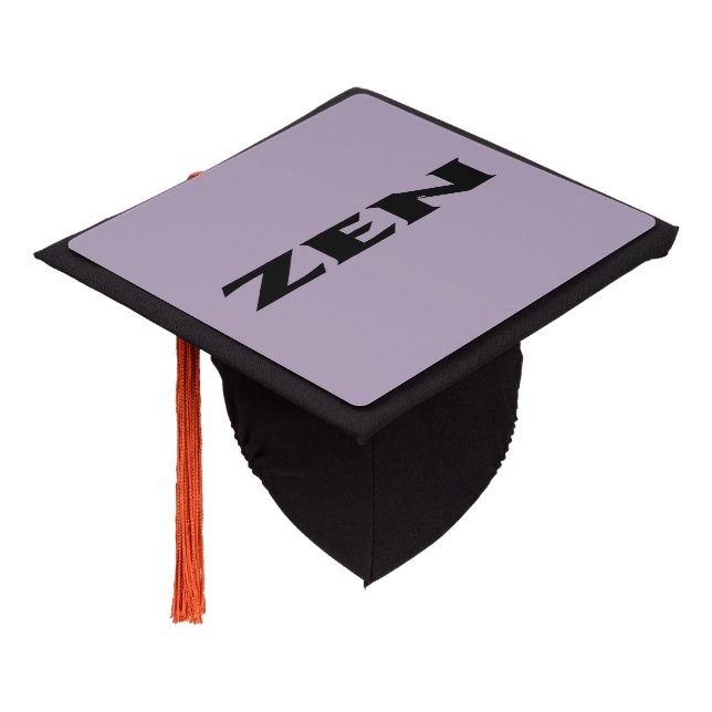 Zen black grey graduation cap (Angled)