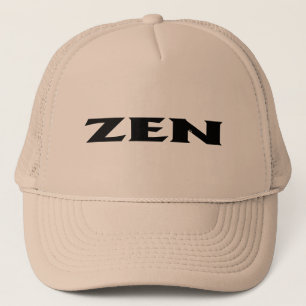 Zen black khaki foam trucker hat