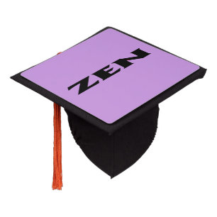 Zen black lilac graduation cap