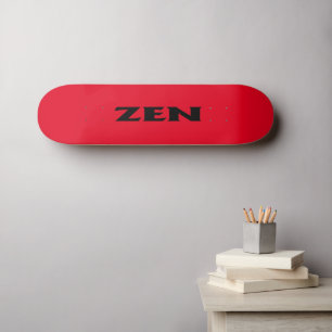 Zen black red skateboard
