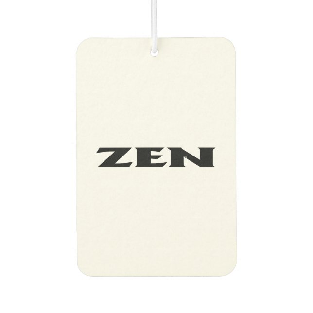 Zen black white car air freshener (Front)