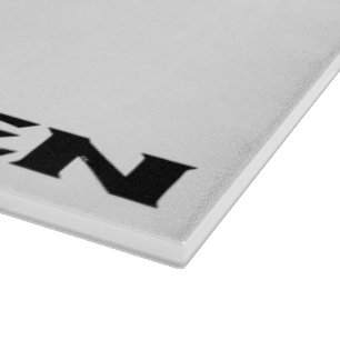 Zen black white glass cutting board