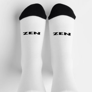 Zen black white inward premium socks