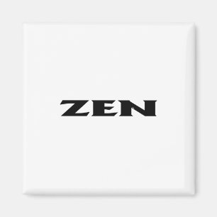 Zen black white square magnet