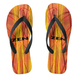 Zen black wire wide flip flops