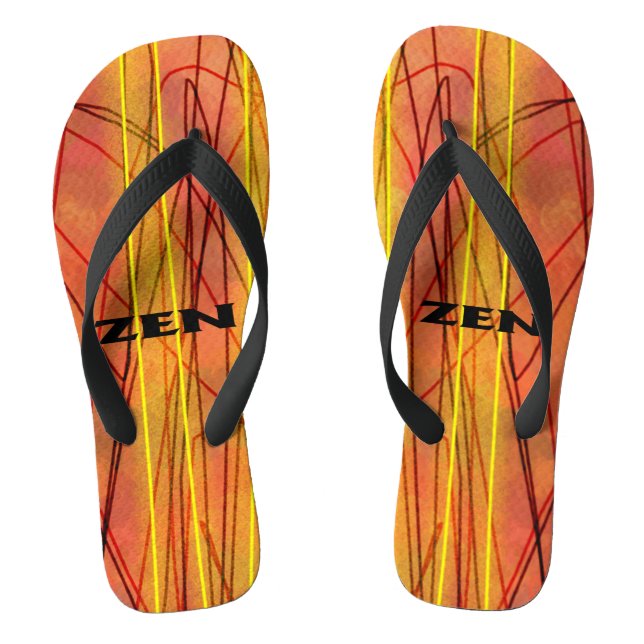 Zen black wire wide flip flops (Footbed)