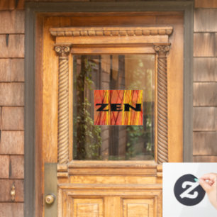 Zen black wire window cling