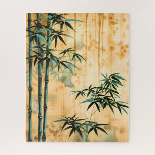 Zen Botanical Nature Bamboo Forest Jigsaw Puzzle