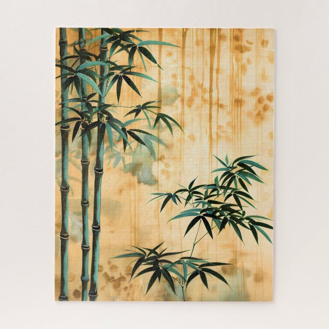Zen Botanical Nature Bamboo Forest Jigsaw Puzzle (Vertical)