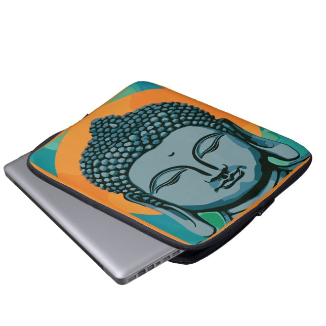 Zen Buddha Head  Laptop Sleeve (Front Bottom)