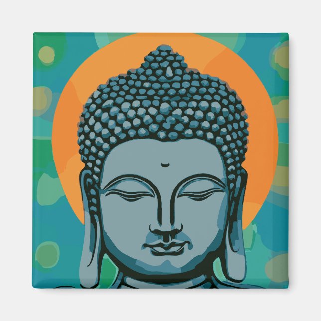 Zen Buddha Head  Magnet (Front)