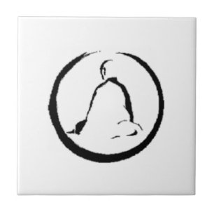 Zen Buddha Meditating Ceramic Tile