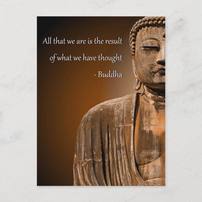 Zen Buddha Quote Inspirational Spiritual Thought Postcard (Front)