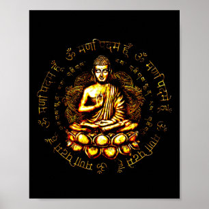 Zen Buddha Yoga Mindfulness Peace  Poster