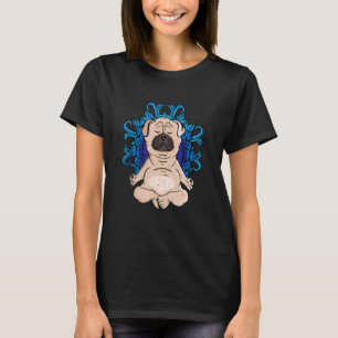 Zen Buddhism Meditation Dog Women Yoga Pug T-Shirt