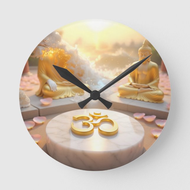 ZEN - BUDDHISM - OM ROUND CLOCK (Front)